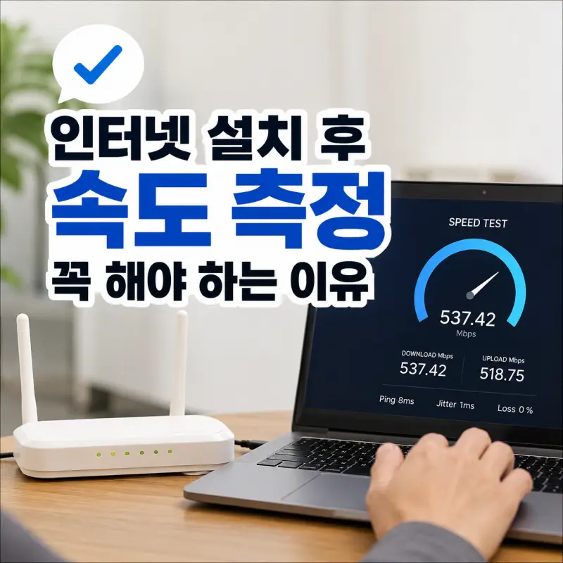 인터넷 설치 후 속도 측정 꼭 해야 하는 이유