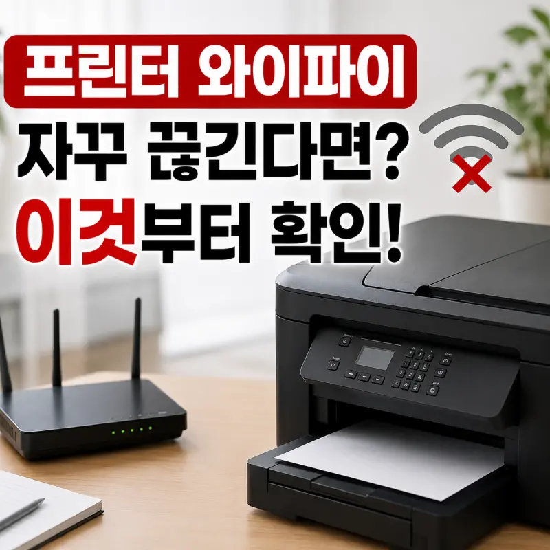 프린터 와이파이 연결이 자꾸 끊어지는 이유, 공유기보다 이것부터 확인해야 합니다