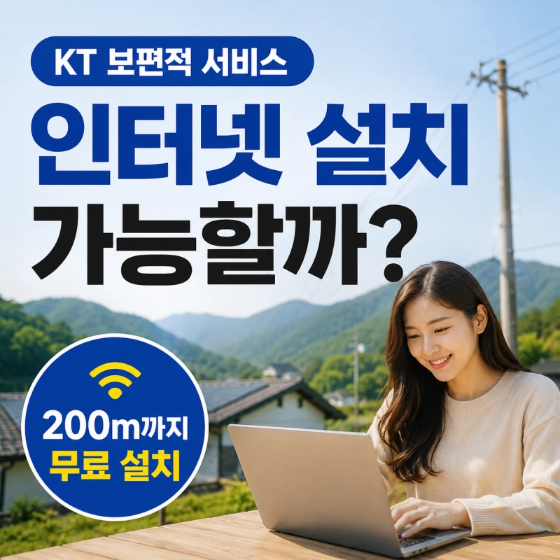 초고속인터넷 보편적 서비스 설치 조건과 추가 비용 총정리