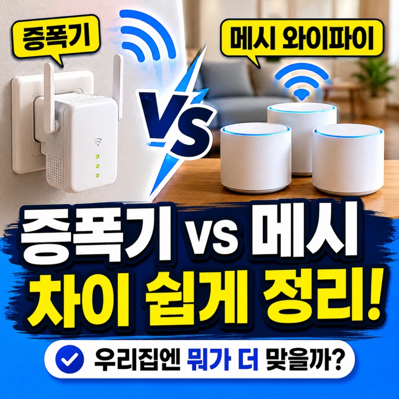 와이파이 증폭기 메시 와이파이 차이 쉽게 정리