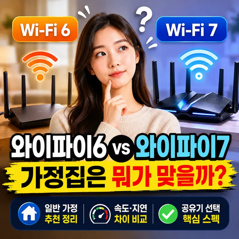 와이파이6 와이파이7 차이, 가정집은 뭐가 맞을까