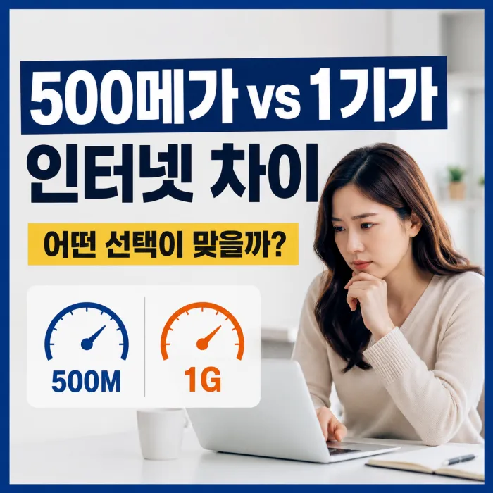 500메가 인터넷과 1기가 인터넷 차이, 무조건 비싼 상품이 좋은 건 아닙니다