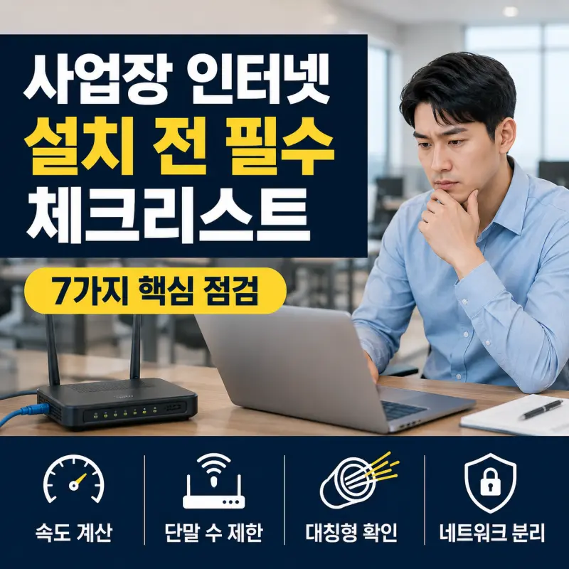 사무실 인터넷 회선 구축과 네트워크 설계 점검 항목