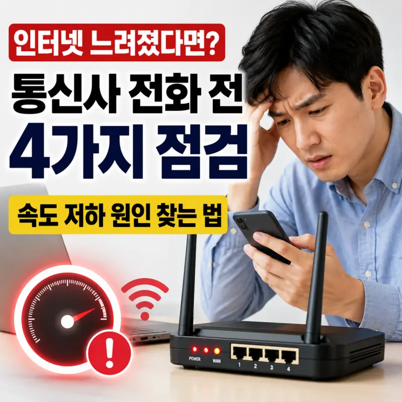 사업장 인터넷이 갑자기 느려졌다면? 통신사 전화 전에 반드시 확인해야 할 4가지