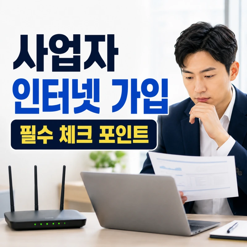 사업자 인터넷 가입 전에 반드시 알아야 할 내용
