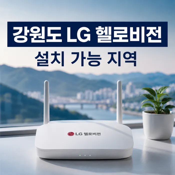 강원도 LG 헬로비전 인터넷 설치 가능 지역과 가입 체크포인트