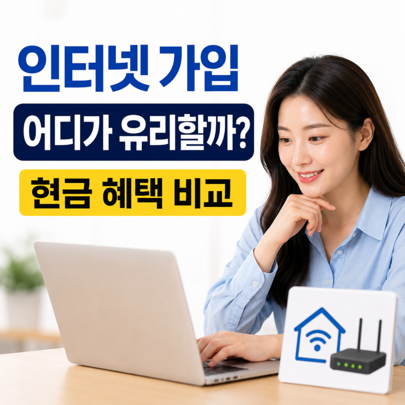 인터넷 가입 어디서 해야 현금 혜택을 많이 받을 수 있을까? 가입처별 차이 완벽 분석