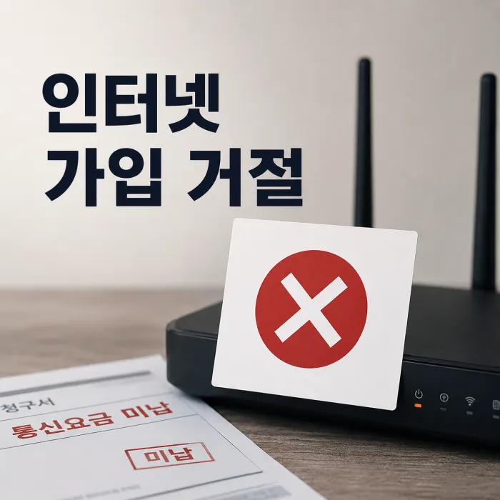 인터넷 가입 거절? 통신요금 미납이 원인일 수 있습니다