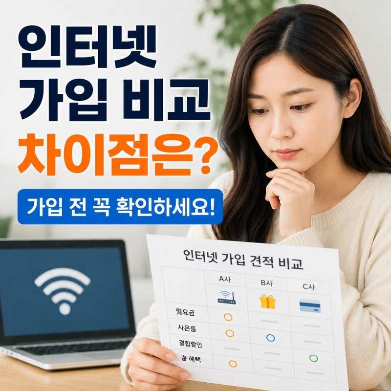인터넷 가입 견적 비교 후 느낀 차이점, 가입 전에 반드시 확인해야 하는 이유