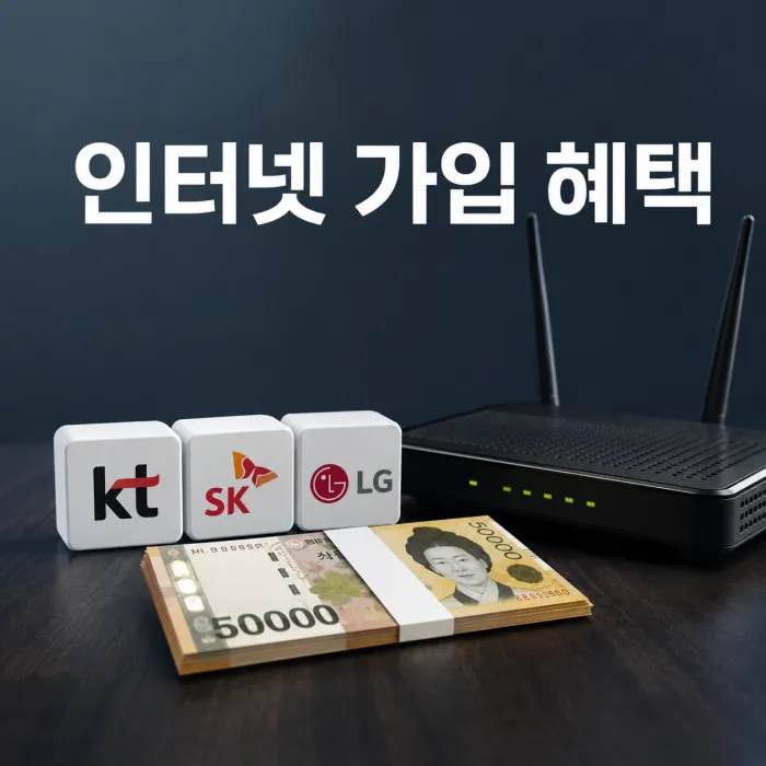 KT SK LG 인터넷 가입 사은품 혜택 현금많이 주는 곳, 가입 전 비교 기준
