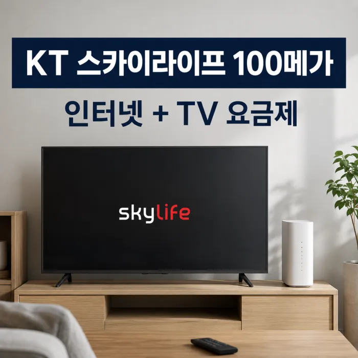KT 스카이라이프 알뜰 100메가 인터넷 + TV 요금제, 가입 전 비교해야 손해 없습니다