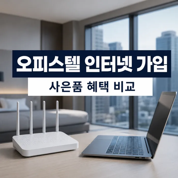 오피스텔 인터넷 가입 사은품 혜택 많이주는 곳, 많이 받는 것보다 더 중요한 기준