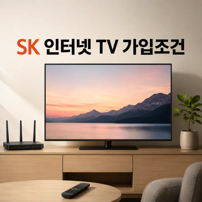 SK 인터넷 TV 가입 요금과 사은품을 비교한 블로그 썸네일