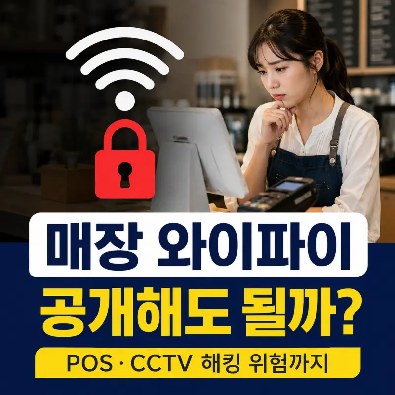 카페 및 매장 와이파이 네트워크 분리와 POS 보안 구조 설명 이미지