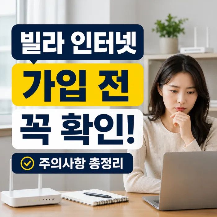 빌라 인터넷 가입할 때 챙겨야 하는 주의사항 총정리