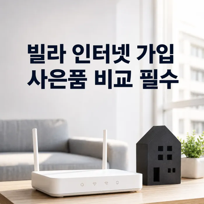 빌라 인터넷 가입 사은품 많이 주는 곳, 현금만 보면 오히려 손해 보는 이유