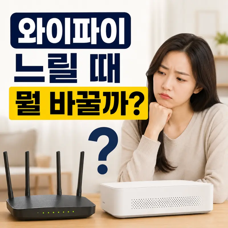 와이파이가 느릴 때 공유기를 바꿔야 할까 인터넷을 바꿔야 할까