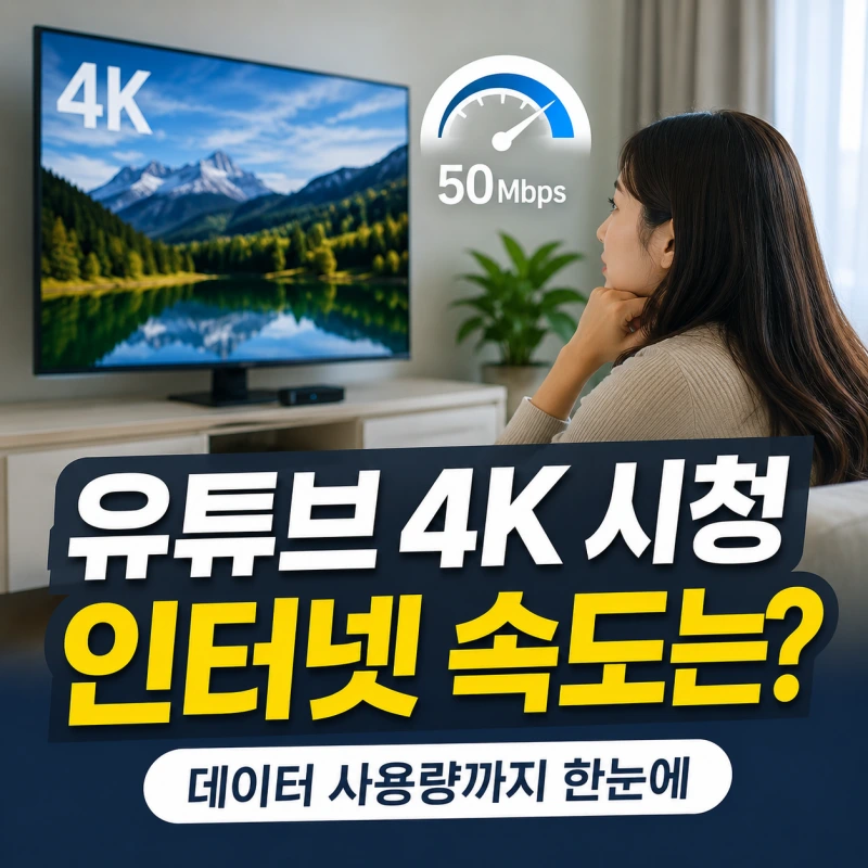 유튜브 4K 시청 인터넷 속도 몇 메가면 충분할까? 실제 데이터 분석 결과