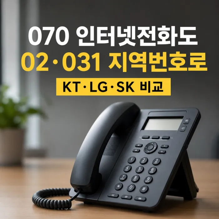 070 인터넷전화 번호를 KT·LG·SK 02·031 지역번호로 사용하는 방법