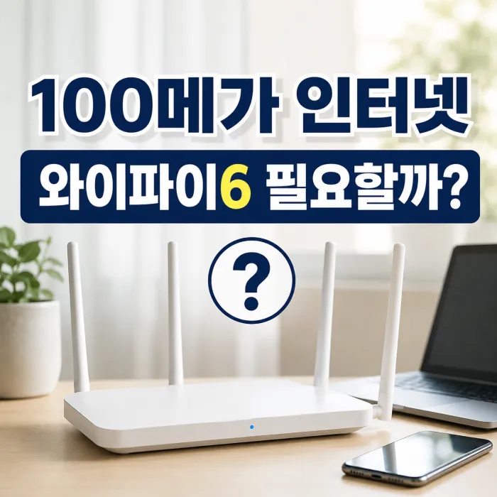 100메가 인터넷에 와이파이6 공유기 필요한가?