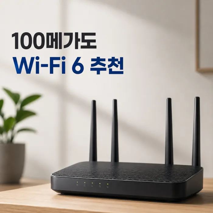 100메가 인터넷에서 Wi-Fi 6 기가 공유기를 사용하는 장점 비교