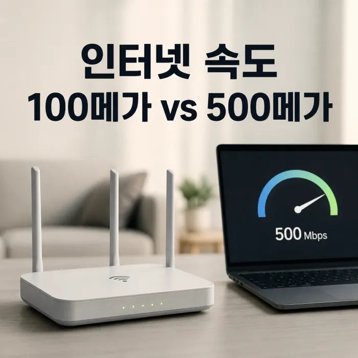500메가 인터넷이 필요한 집과 100메가면 충분한 집 차이
