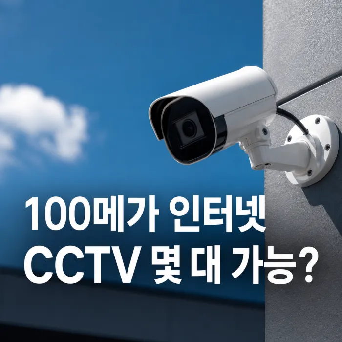 100메가 인터넷으로 클라우드 CCTV 몇 대까지 사용할 수 있을까