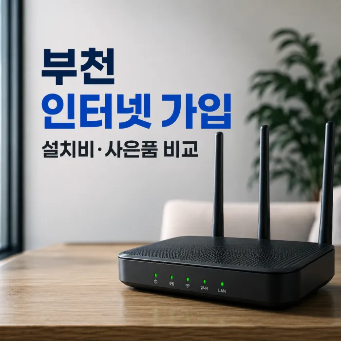 SK KT LG 부천 인터넷 가입 설치 비용과 TV 현금 사은품 비교 안내