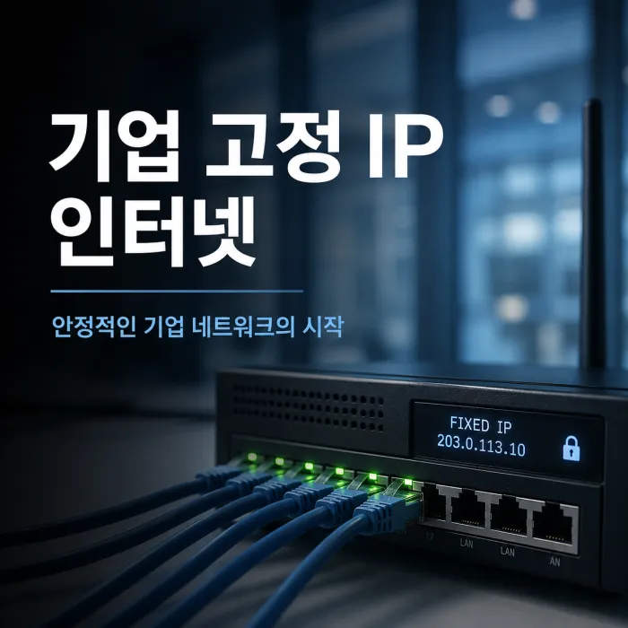 기업 고정 IP 공인 IP 인터넷 추천과 설치 가입 방법