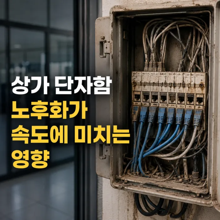 상가 건물 단자함이 오래됐을 때 발생하는 인터넷 속도 문제와 가입 전 확인 방법
