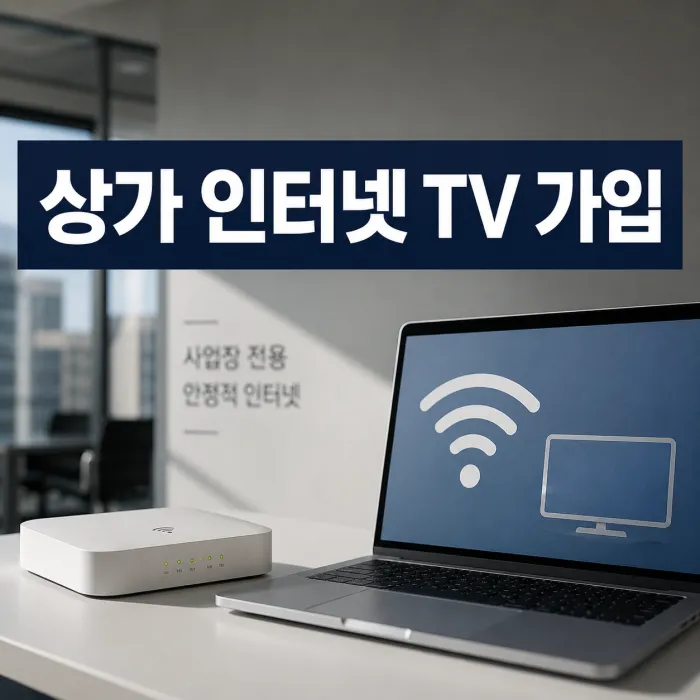 상가 인터넷 TV 가입 시 100메가와 500메가 요금 차이를 비교한 블로그 대표 이미지