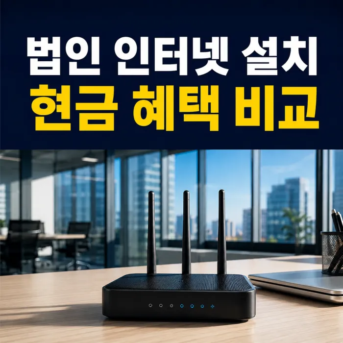 법인 사무실 인터넷 설치 현금 혜택 많이 주는 곳, 가입 전 비교 기준