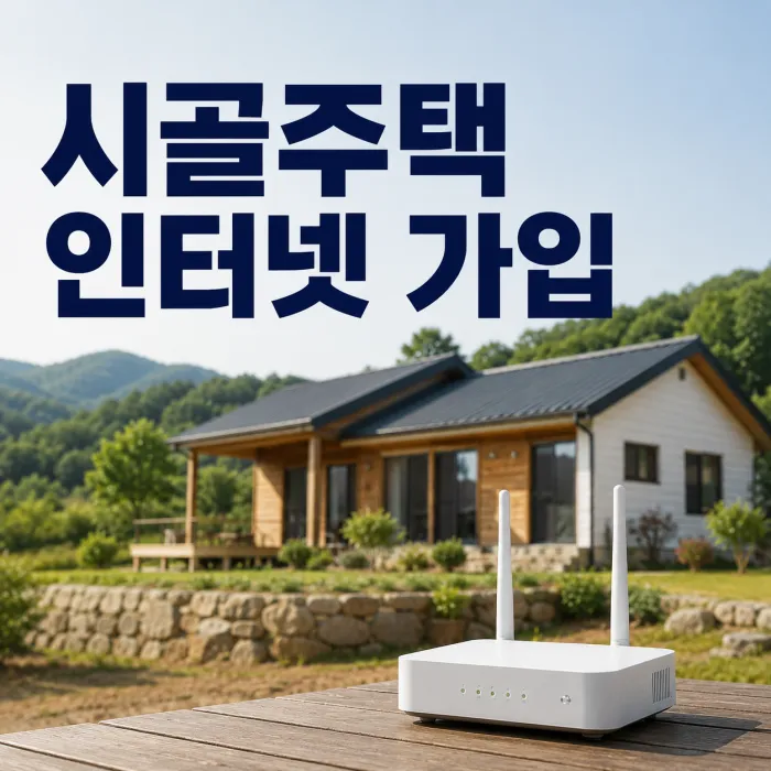 시골주택 인터넷 가입 현금 혜택 많이 주는 곳, 설치 가능 여부부터 비교해야 합니다