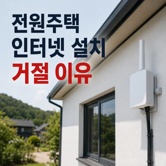 전원주택 인터넷 설치와 대칭형 인터넷 조회 안내