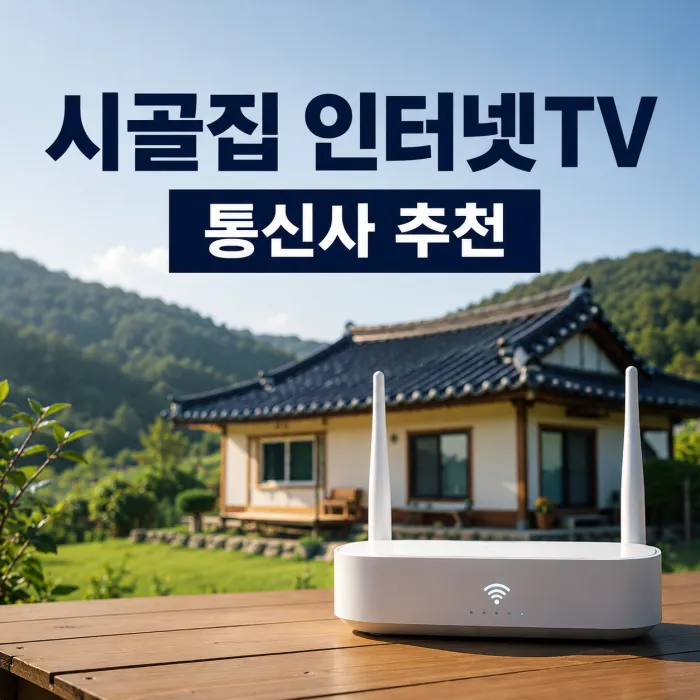 시골집 인터넷 TV 가입 전 통신사 설치 가능 여부와 현금지원 비교를 안내하는 대표 이미지