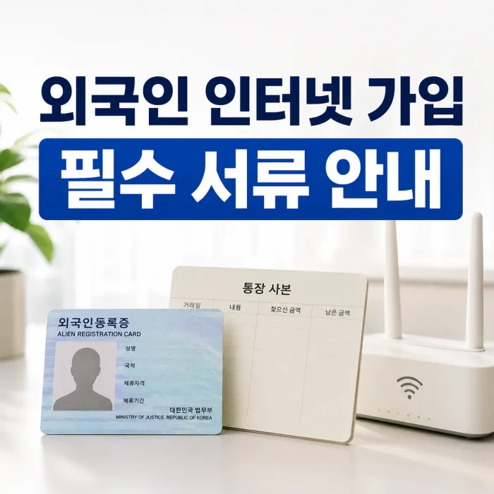 외국인 인터넷 가입 필수 서류와 체류기간 확인 기준