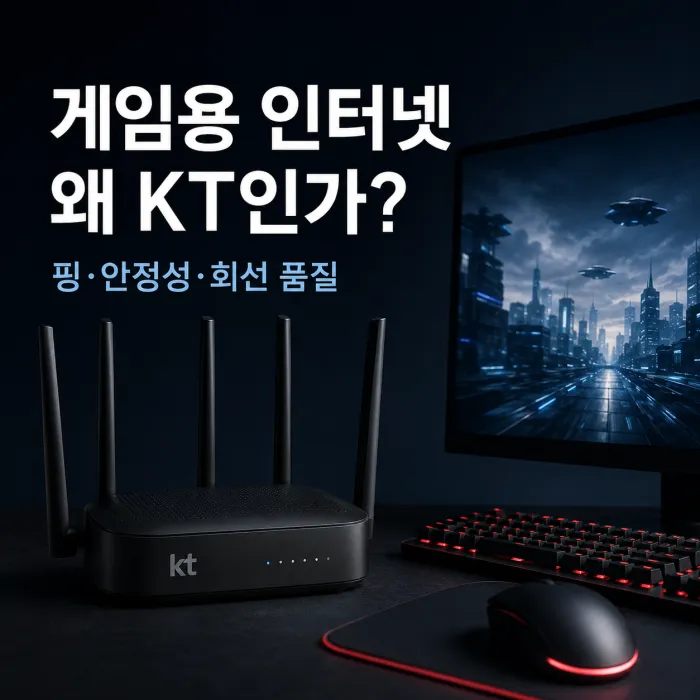 게임용 인터넷 왜 KT 인터넷을 추천할까 핑과 회선 품질 비교