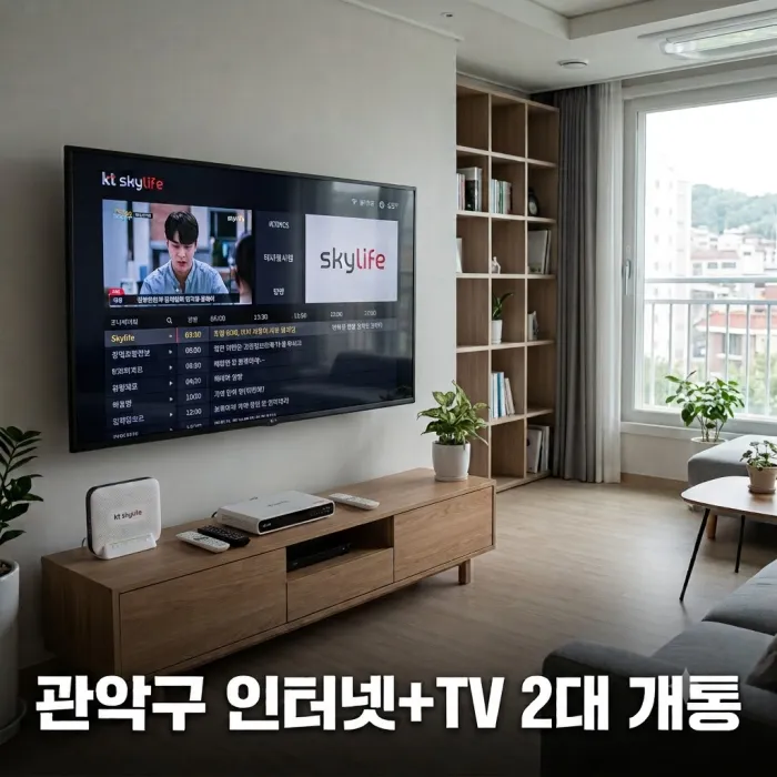 관악구 스카이라이프 신규 인터넷+TV 2대 설치 전 꼭 확인할 가입 기준