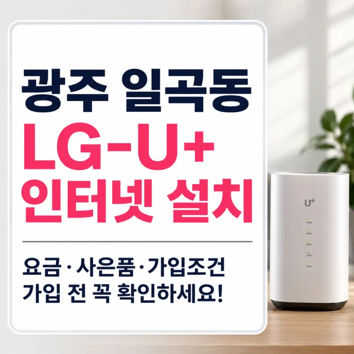 광주 일곡동 LG-U+인터넷 설치 전 요금제와 사은품 조건을 비교하는 모습