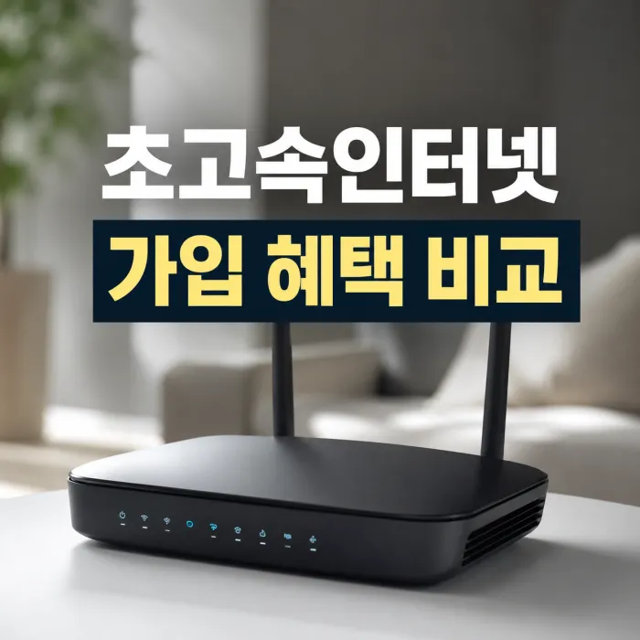 초고속인터넷 가입 혜택 제일 많은 곳 찾는 현실적인 비교 기준