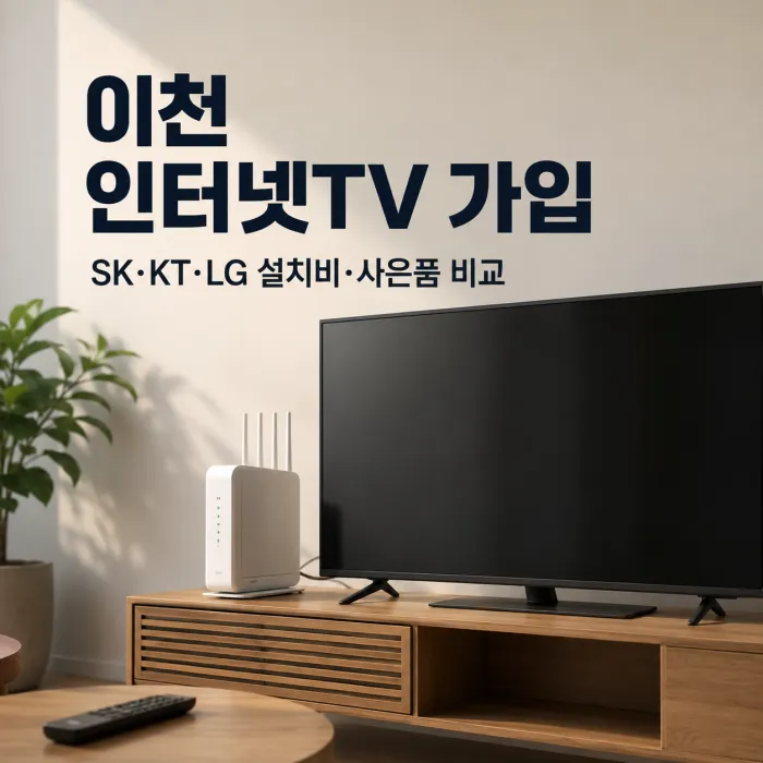 이천 인터넷TV 가입 설치 비용 현금 사은품 비교 SK KT LG
