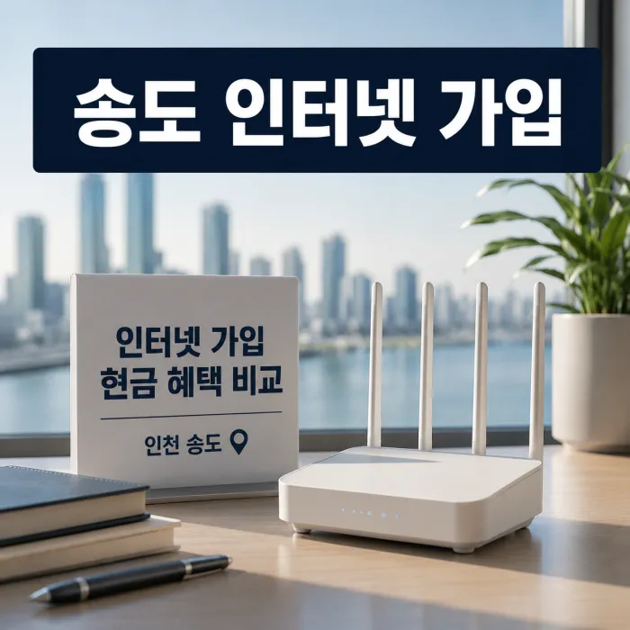 인천 송도 인터넷 가입 현금 혜택 많이주는 곳 비교 기준