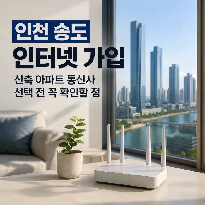인천 송도 인터넷 가입, 신축 아파트 통신사 선택 전 꼭 확인할 점