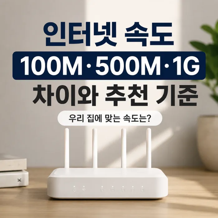 인터넷 100메가 500메가 1기가 차이, 우리 집에 맞는 속도 고르는 법