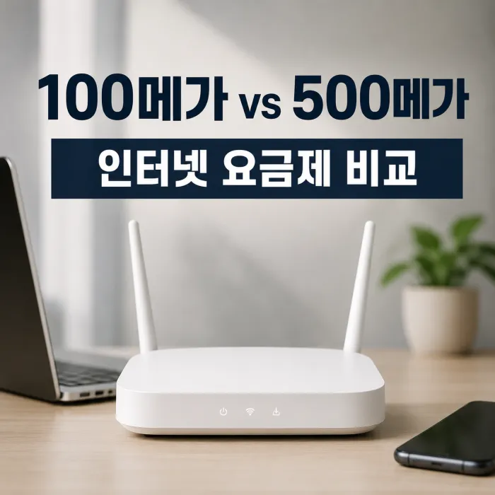 인터넷 100메가 500메가 차이, 실제로 돈값 하는 기준