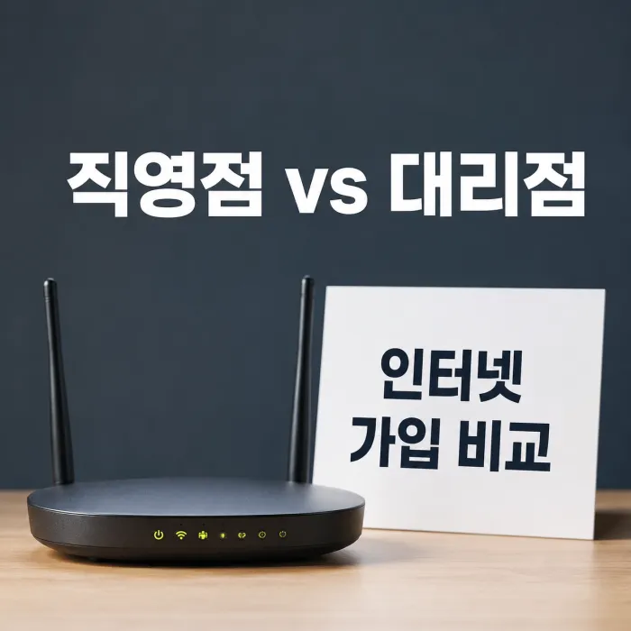 인터넷 가입 직영점 오프라인 대리점 온라인 대리점 사은품 비교 이미지
