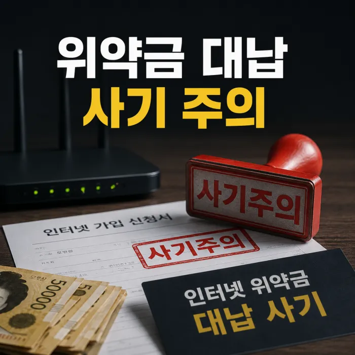 인터넷 위약금 대납을 믿으면 안 되는 이유와 수수료 먹튀 구조
