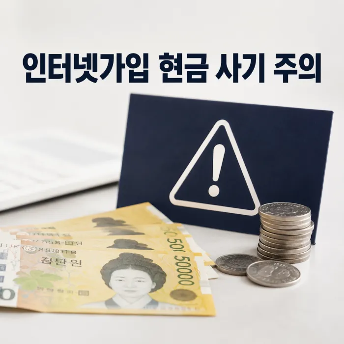 인터넷가입 현금 60만원·70만원·80만원 사기일까? 가입 전 확인할 기준