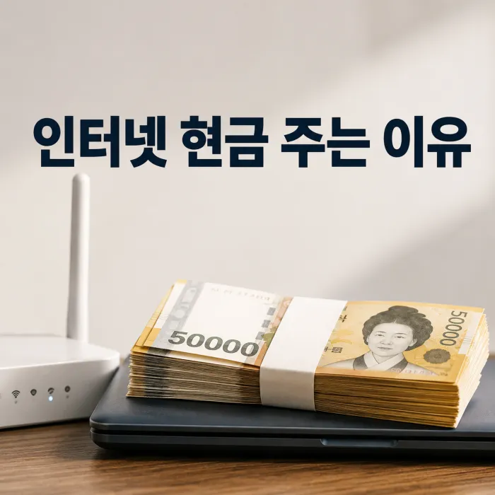 인터넷 현금 주는 이유, 사은품만 보면 손해 보는 구조