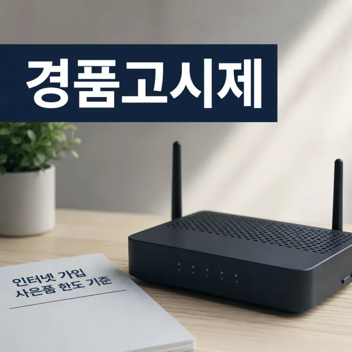 경품고시제란? 인터넷 가입 현금 혜택 제대로 받는 기준